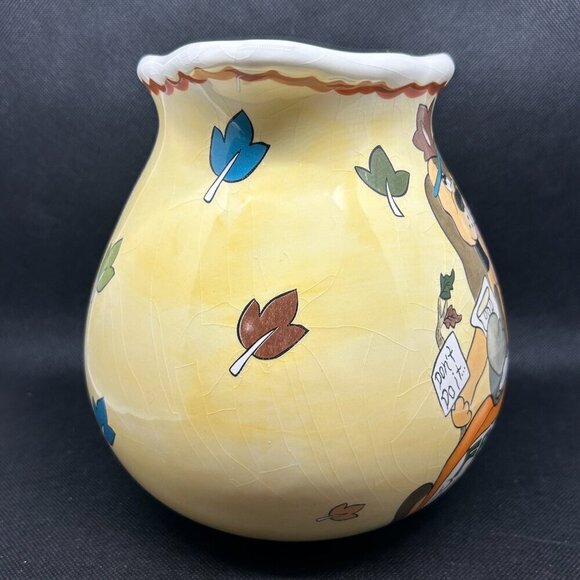 2010 Heather Goldminc Blue Sky Clayworks Halloween Cat & Dog pitcher - Picture 3 of 6